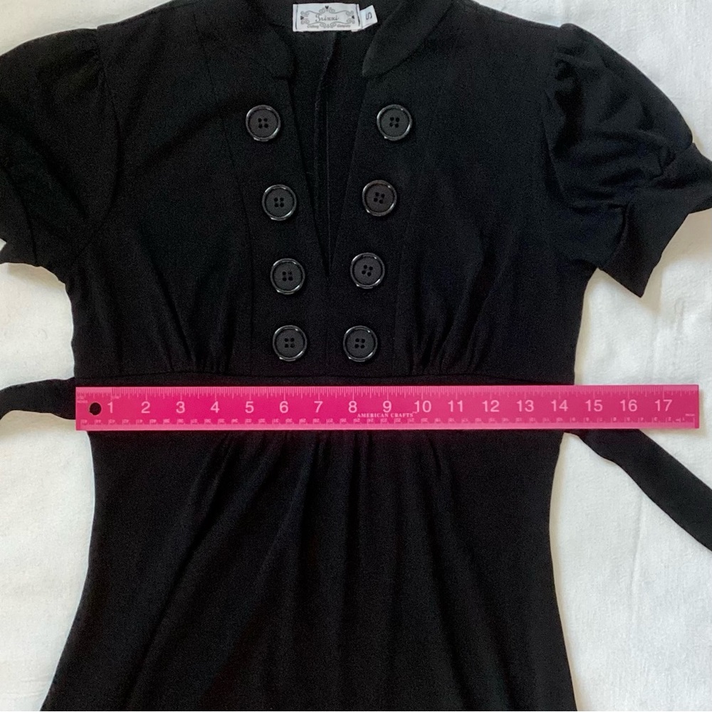 🖤 Dark Academia -Schoolgirl, Goth, Lolita Little Black dress size S - Picture 8 of 8